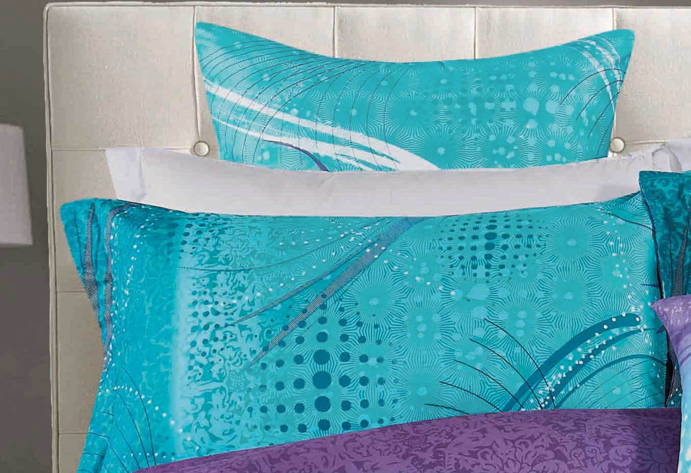 Zephyr aqua turquoise Quilt Cover / doona cover set | Manchester Direct