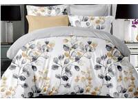 King Single Size Idina Leaf Pattens Quilt Cover Set