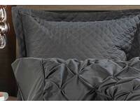 Grey Quilted European Pillowcases (twin pack)