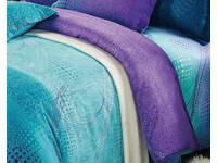King size ZEPHYR fitted sheet in aqua turquoise purple